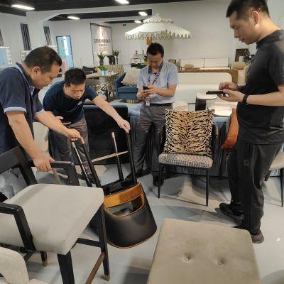 ベルベットと真皮 ホテルソファセット 多機能のホテル ロビー家具 リビングやアパートの家具 35
