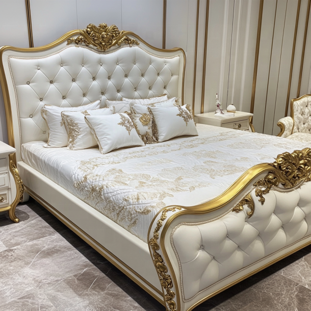 家 寝室 家具 キングサイズ モダンデザイン 豪華なダブルベッド カスタマイズされたサイズ 6