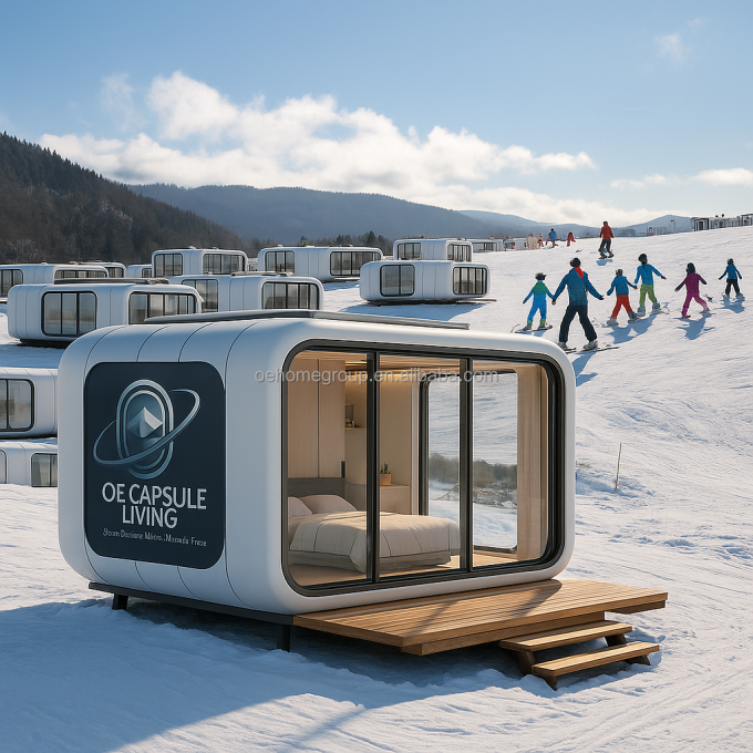 5人寝室用トイレ付きプレハブ40フィートホテルモジュールスチールスペースカプセルハウスモバイルコンテナハウス 6