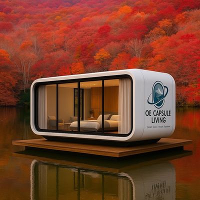 5人寝室用トイレ付きプレハブ40フィートホテルモジュールスチールスペースカプセルハウスモバイルコンテナハウス