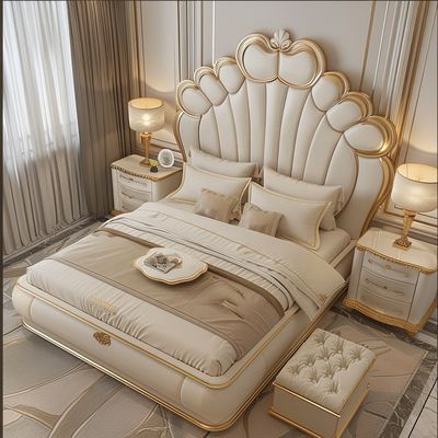 家 寝室 家具 キングサイズ モダンデザイン 豪華なダブルベッド カスタマイズされたサイズ